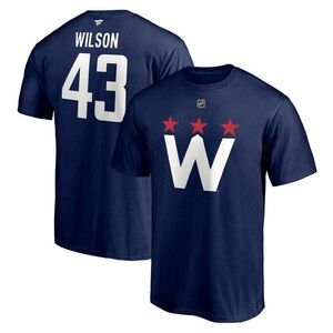 #336 Men's Fanatics Branded Tom Wilson Navy T Shirt size M NWT